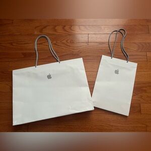 Genuine Apple Store Retail Paper Bags (2 QTY) Excellent Condition